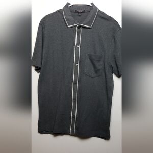 SOLD Banana Republic Luxury Touch Men Shirt Gray Pockets New